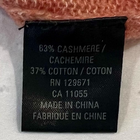 360Cashmere Burnt Orange Cashmere Cotton Crewneck Sweater Size S - Picture 3 of 5